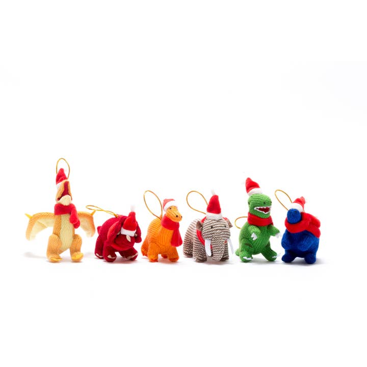 Best Years Ltd - Wholesale Ornament - Knitted T Rex Dinosaur Christmas Ornament, Christmas Decor