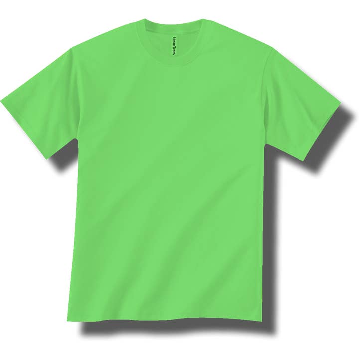 Maglietta verde neon a maniche corte Ringspun da giovane per la vendita all'ingrosso da parte di Neon Tees
