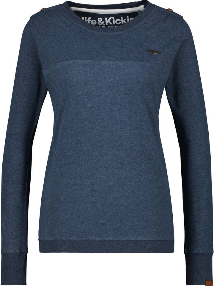 Chemise à manches longues Leonieak A pour femme, bleu foncé pour la vente par Alife & Kickin