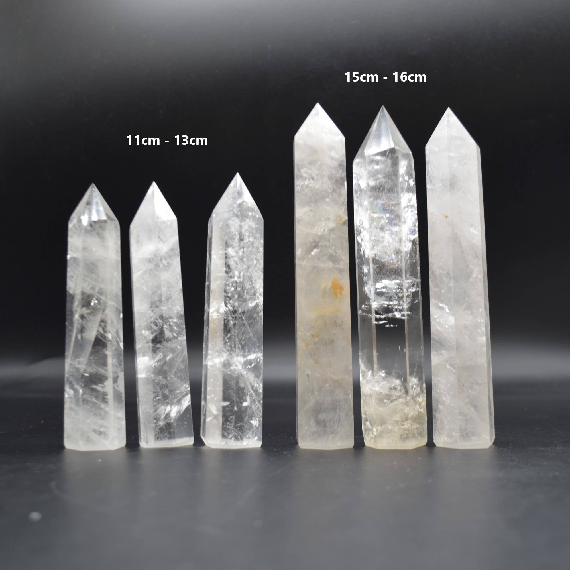 Calder Crystals - Wholesale Spiritual Stone/Crystal - Clear Quartz Crystal Point, Tower, Wand - Choose Size16