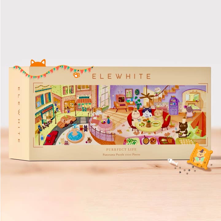 Purrfect Life Kunstpuzzel 1000 Stukjes voor Volwassenen voor wholesale door ELEWHITE