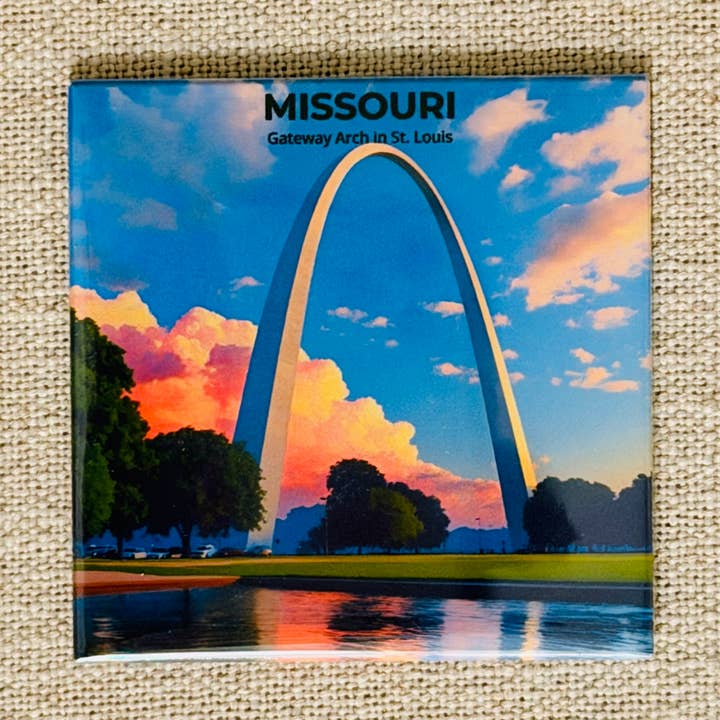 Missouri State Magnet - Gateway Arch à St. Louis pour la vente par Cozy Print