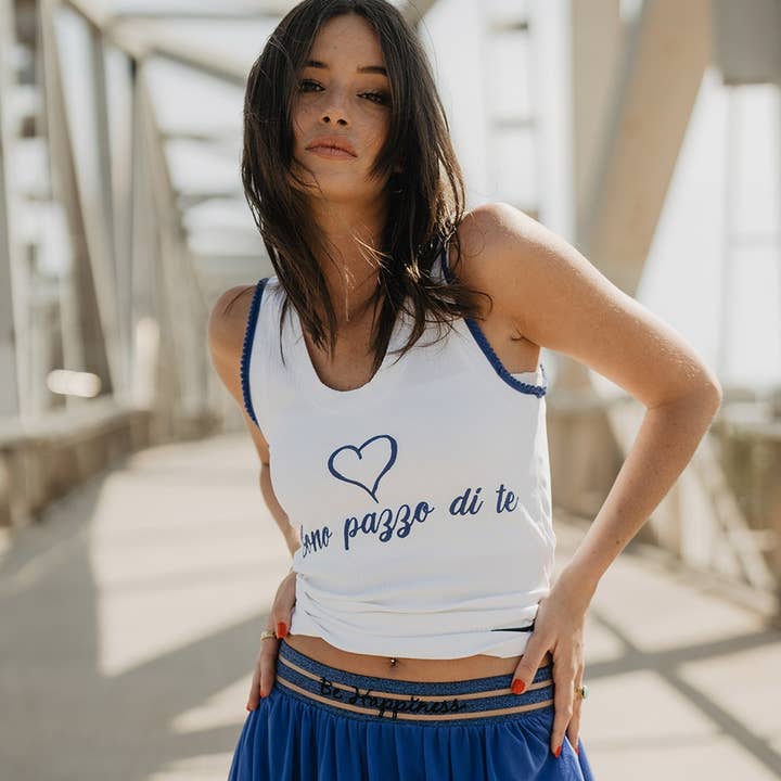 BE HAPPINESS - Wholesale Tanktop - Dames - GECOMBINEERD SLAAPTOPJE