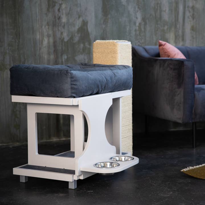 ALKSNIS – One Level Cat Tree With Feeding Spot for wholesale by katmanu