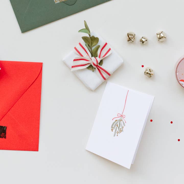 Ramona & Ruth - Wholesale Season’s Greetings card - Mistletoe Mini Card | Boxed Set of 61