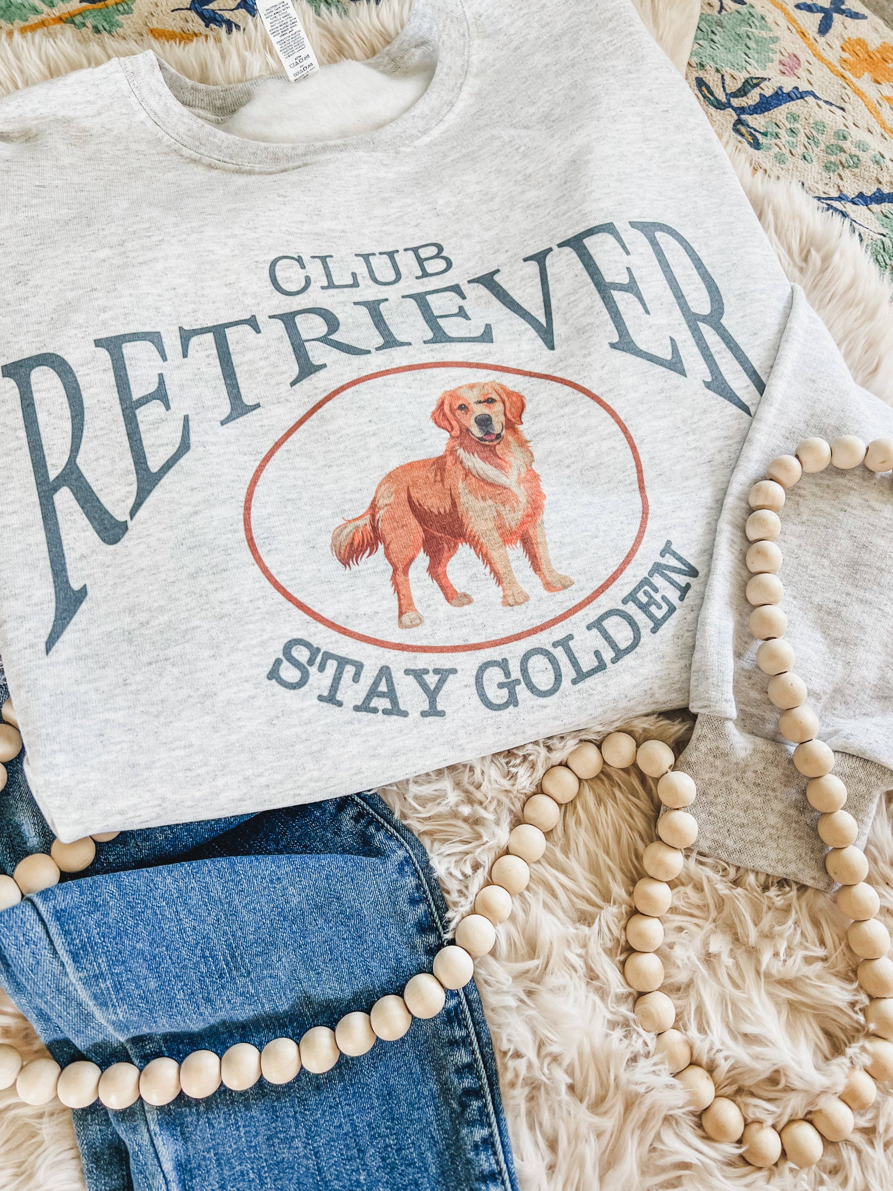 RR Tees Wholesale - Wholesale Screen Printed T-Shirt - Women's - Club retriever stay golden sweatshirt or tee0