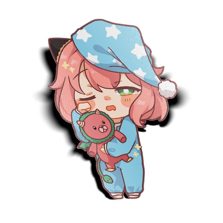 ADESIVO MINI CHIBI ANIA ASSONNATA { SPY X FAMILY } per la vendita all'ingrosso da parte di Usagi x Usagi, LLC