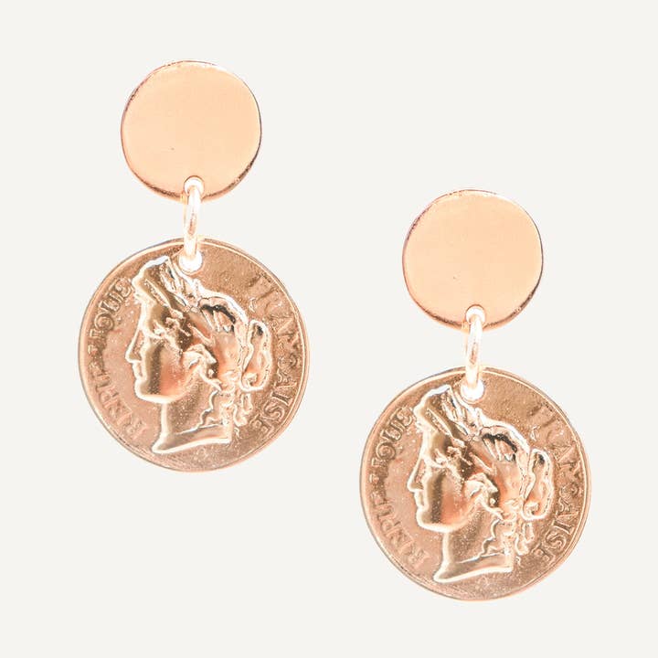 CHAINET Munt Oorbellen voor wholesale door ÉMOLO