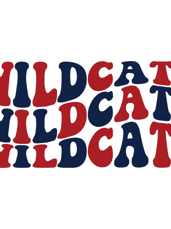 Retro Wavy Team, Town, Mascot Custom T-Shirt for wholesale by TRN Custom