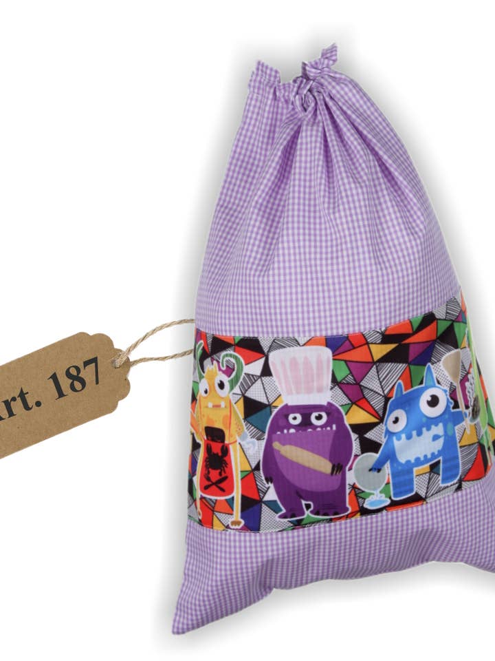 187 Monster Brotbeutel mit Bordüre für den Großhandel von Confecciones J. Garcia