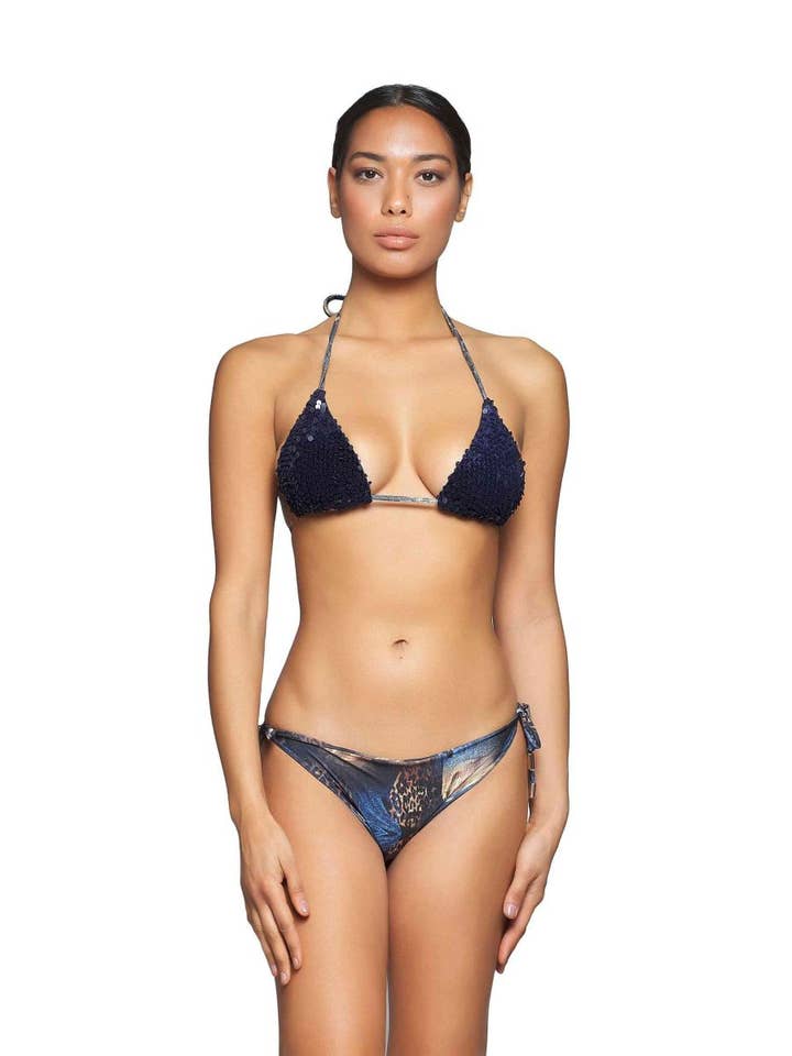 Biquíni Triângulo Chenille Animalier por atacado de ACQUADICOCCO