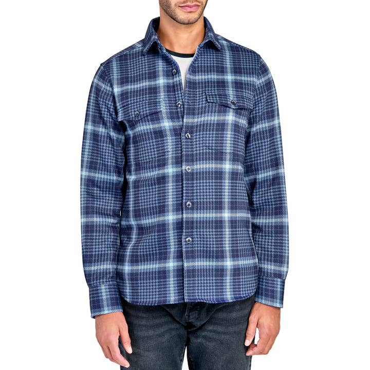 PLAID RECYCLED SHIRT JACKET for wholesale by CON.STRUCT