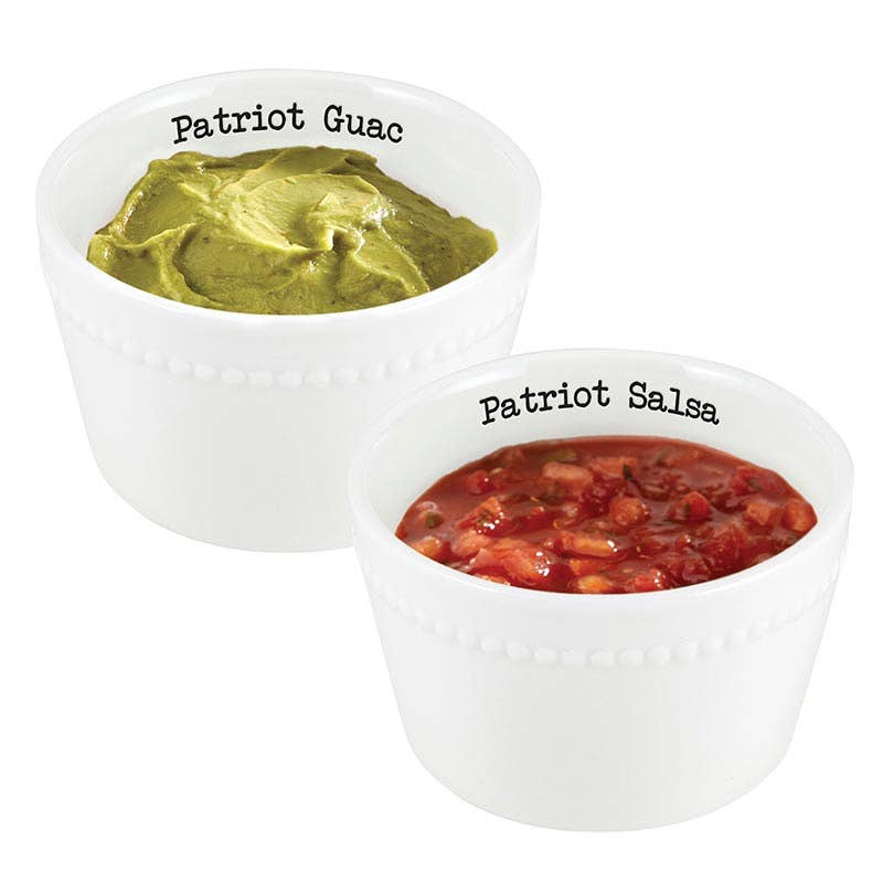Angle - Wholesale Condiment/Dip Bowl - Salsa & Guac Set - Patriot2