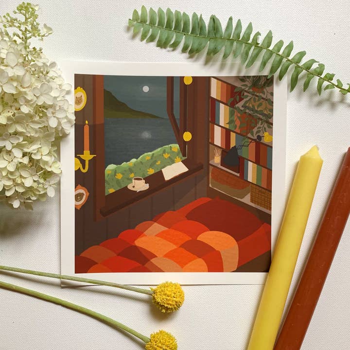 Sweet Dreams Art Print for wholesale by The Gray Burrow