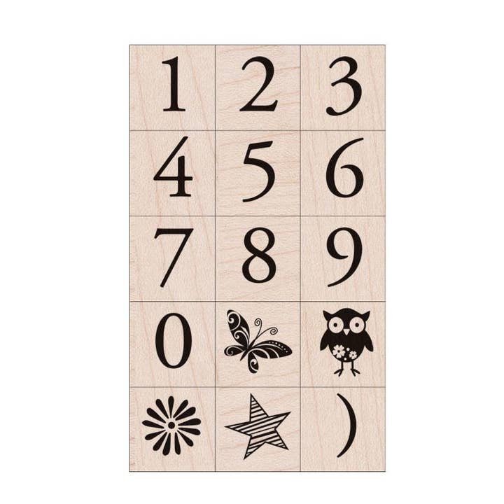 Hero Arts Garamond Number Wood Stamps for wholesale by Hero Arts + Spellbinders Wholesale