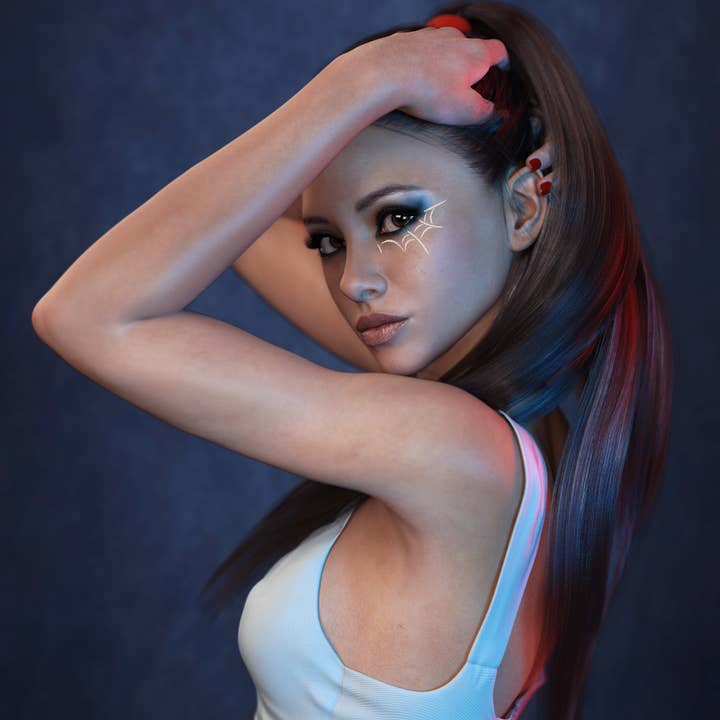 REMOVED BRAND - Wholesale Makeup/Cosmetic Bag - Spiderwebs Eye Makeup Stencil1