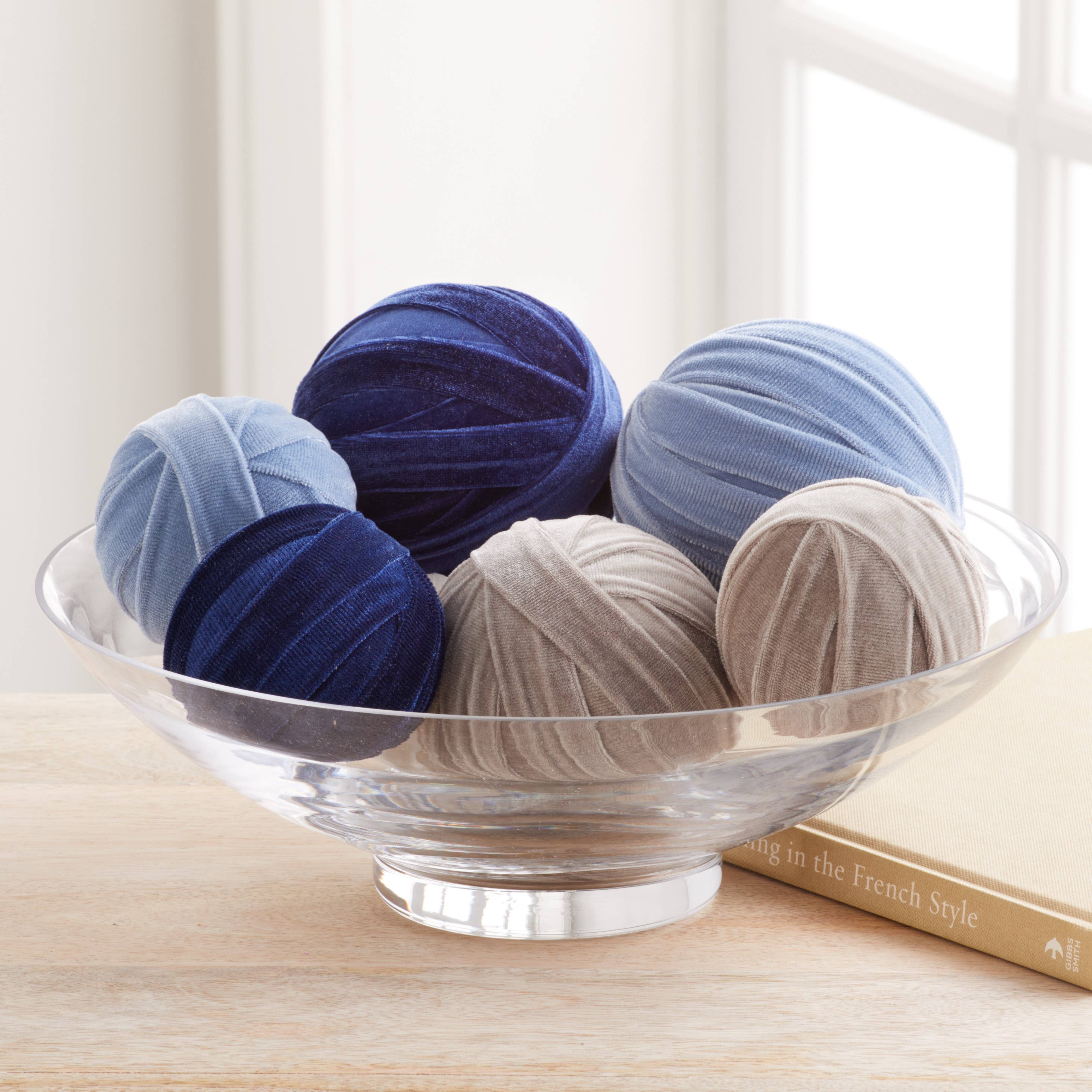 Your Heart's Content - Wholesale Decorative Tabletop Object - Velvet Spheres Spring Table Decor Fall Centerpiece Gift for6