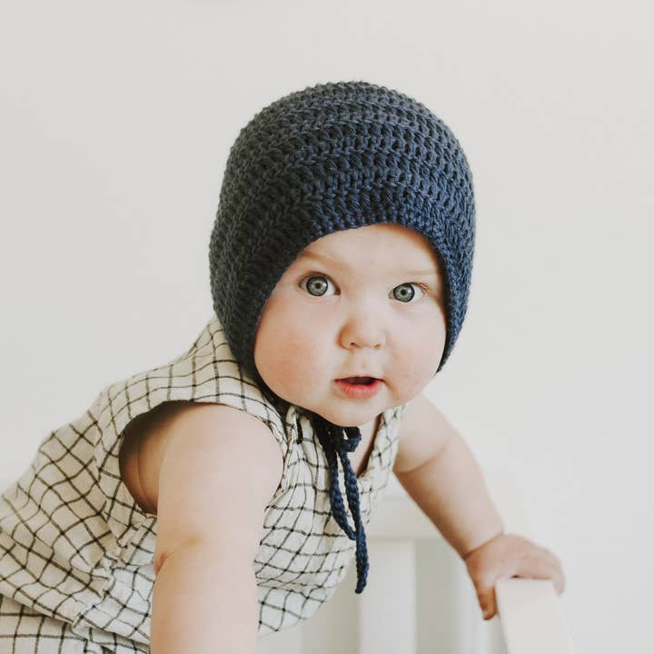 Bonnet pour bébé garçon, chapeau pour bébé garçon au crochet, bonnet pour nouveau-né pour la vente par Meadoria