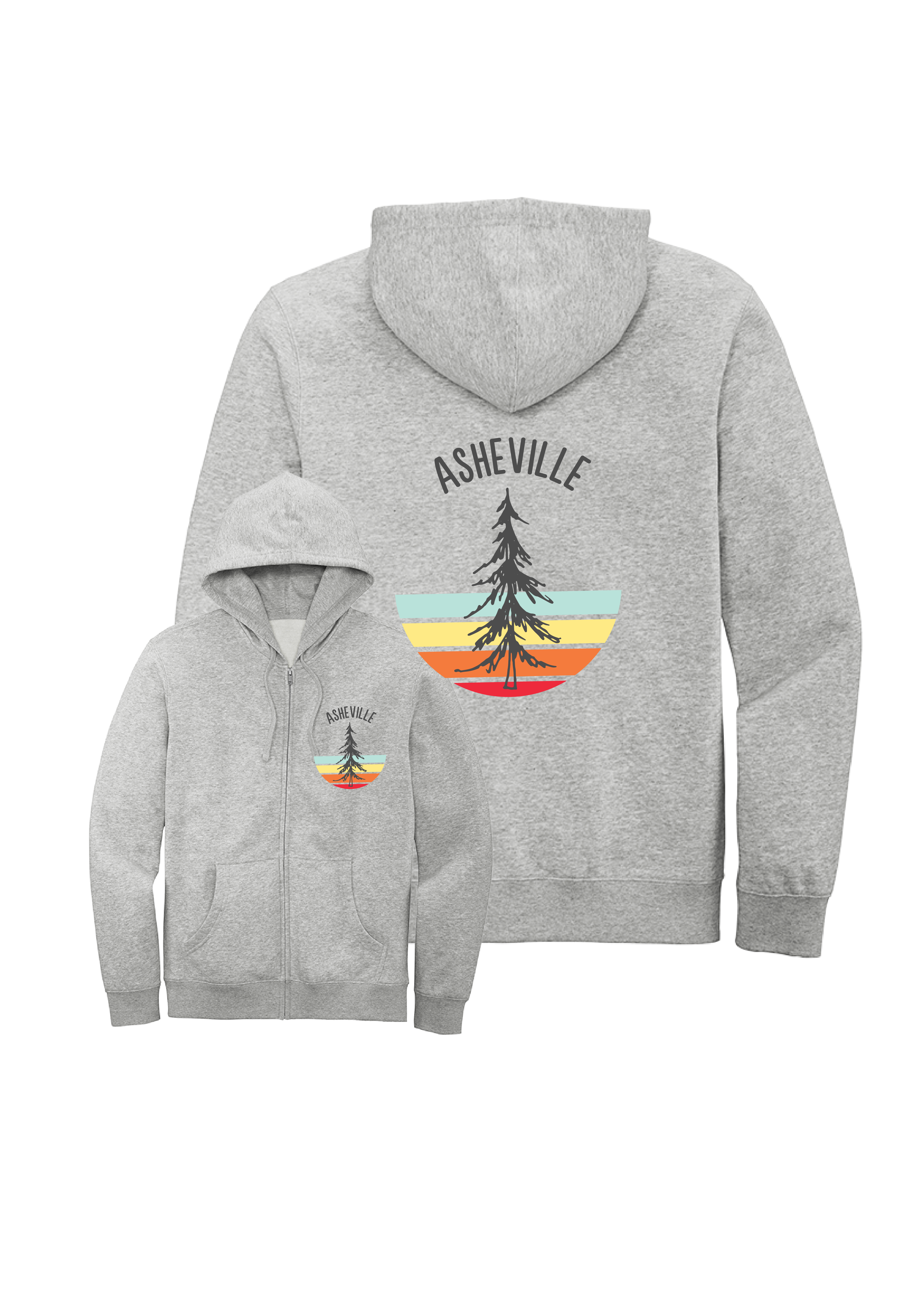 MT Brand Apparel - Wholesale Hoodie - Unisex - Colorful Pine  - Customizable - Full Zip Hoodie2