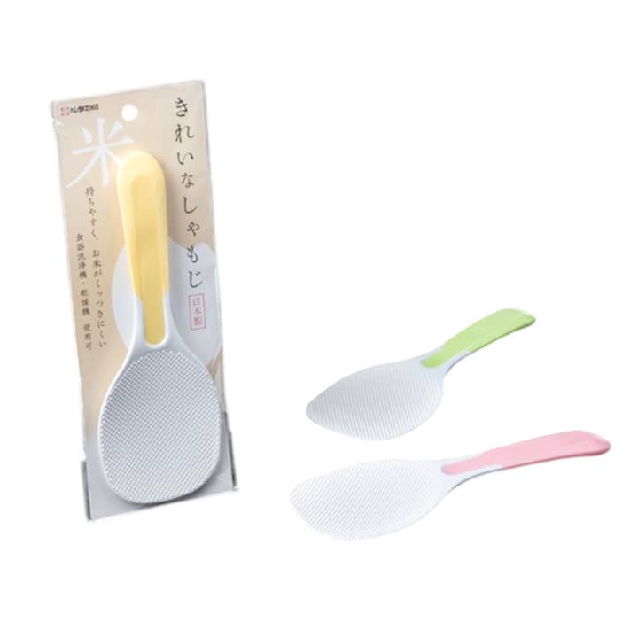 7.95"Lx3.34"W Plastic Rice Paddle Scoop JP (10/240) *Assorted Colors for wholesale by Urban Tokyo
