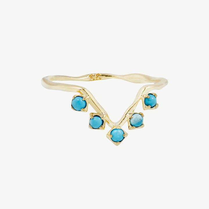 Bague Cleo en turquoise pour la vente par Studio Grun