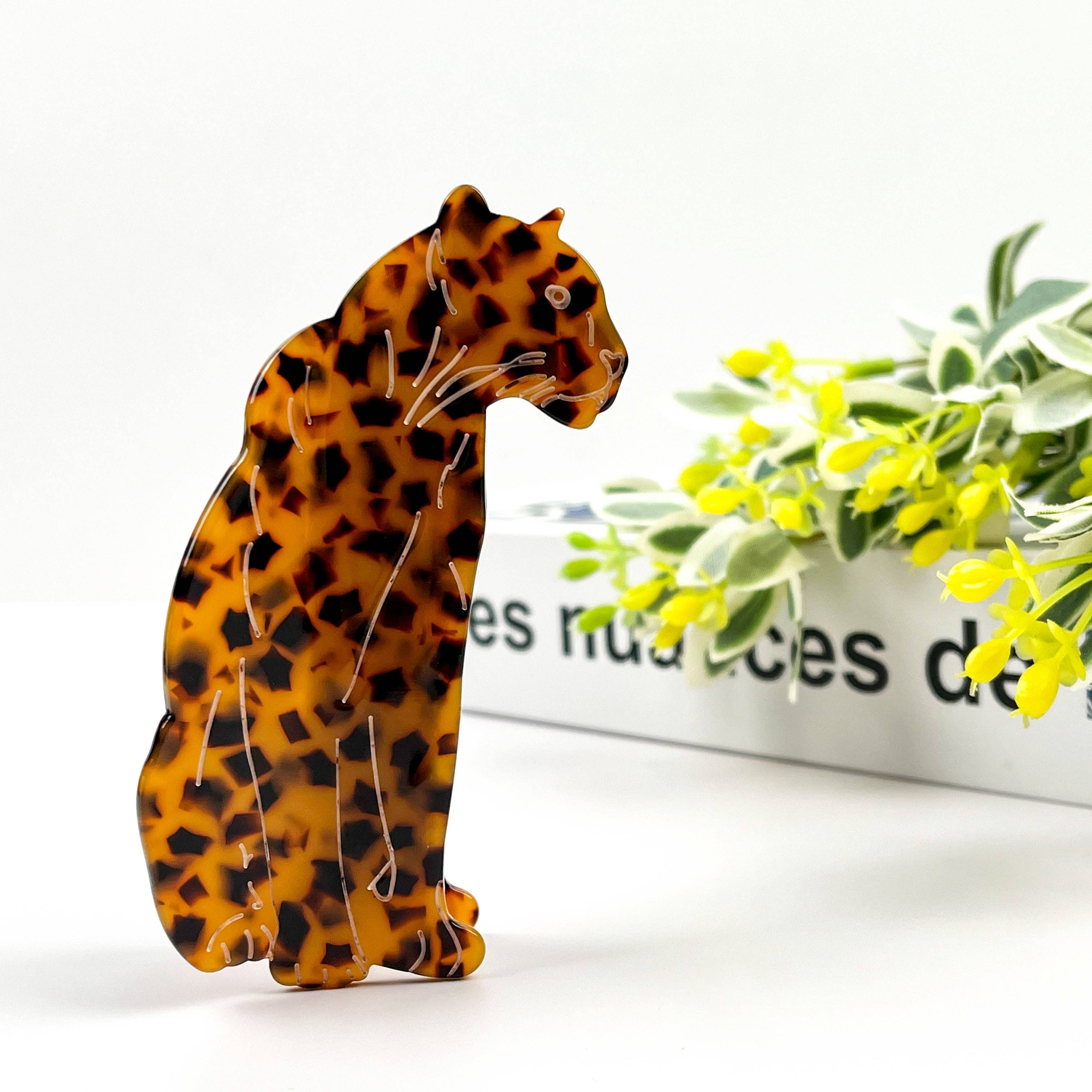 TheDivaSoap – wholesale Hårklämma - Dam – Jaguar hårklämma i djurmönstrad acetat3