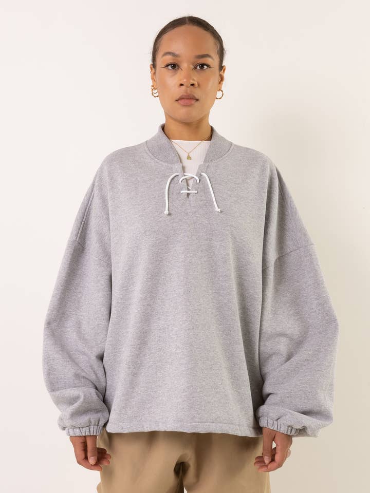 HIKE HOCKEY COLLAR SWEATSHIRT for wholesale by Mercy House Studio