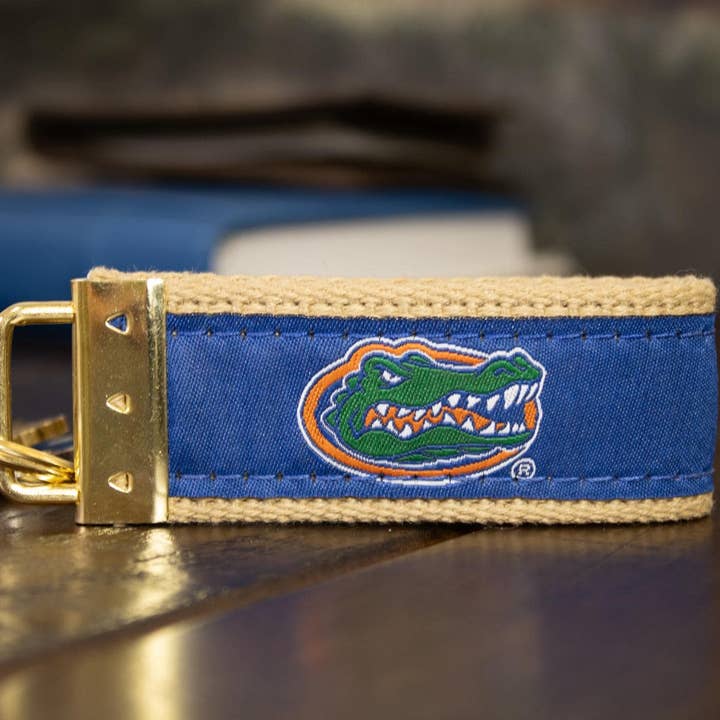 Zep-Pro - Wholesale Keychain - Unisex - Florida Gators Collegiate Woven Ribbon Key Chain. University of Florida Key Fob. UF Gators Gift. Brass Clasp and O-Ring.5