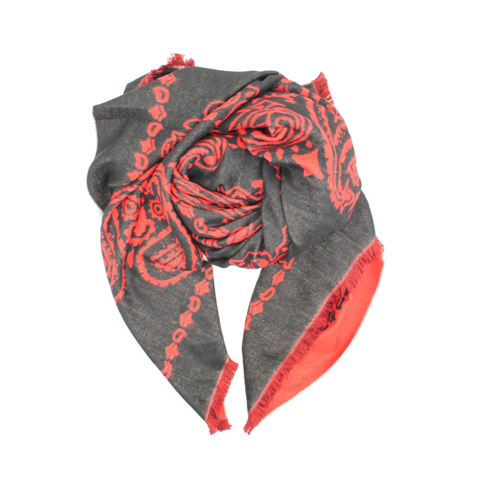Vimoda - Wholesale Scarf - Women's - Large paisley pattern bandana scarf2