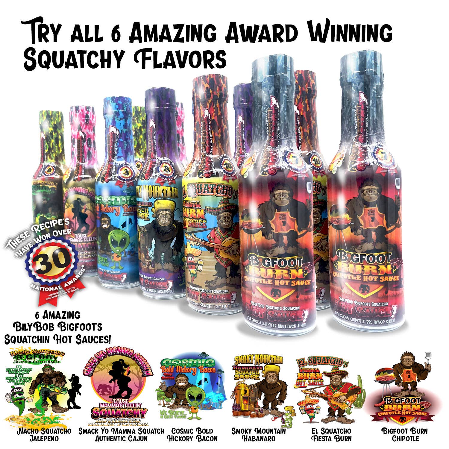 SquatchSwag - Wholesale Hot Sauce - BillyBob Bigfoot's Squatchin HOT SAUCE1