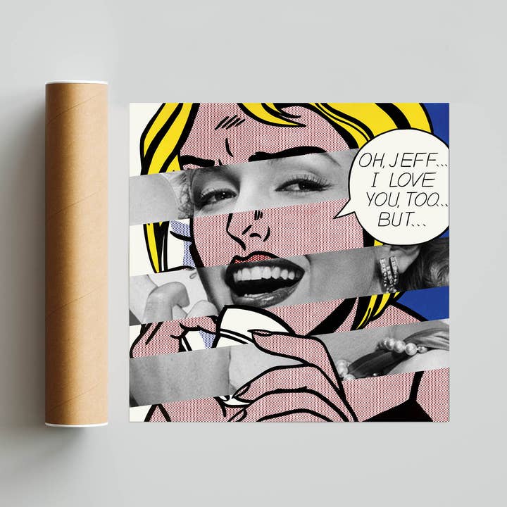 Mashup Roy Lichtensteins Oh Jeff... | Marylin Monroe for engroshandel hos Luigi Tarini Graphic Artist