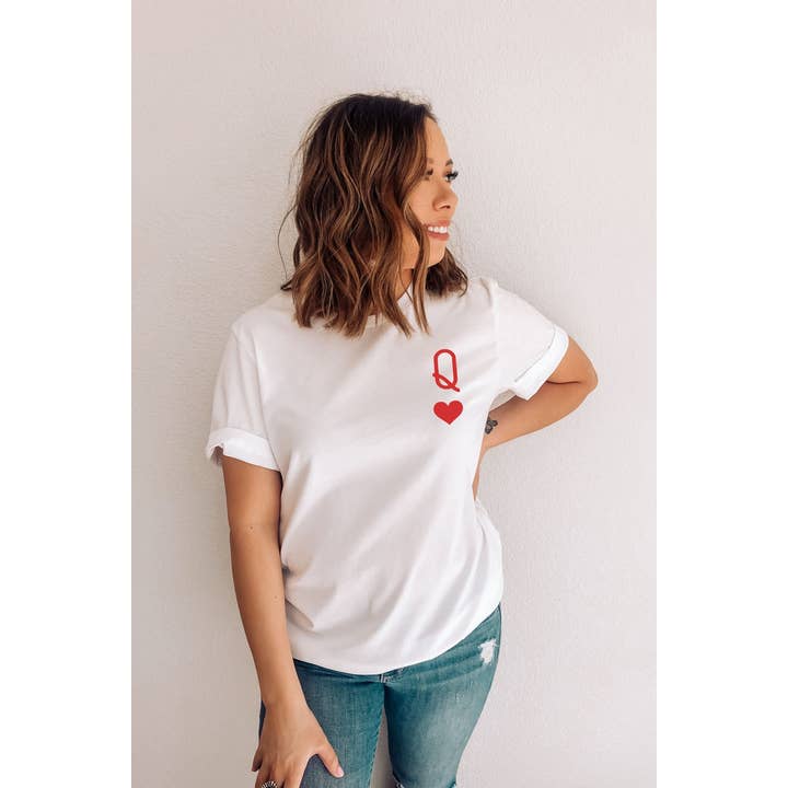 Queen of Hearts Graphic Tee for wholesale by Bella Me