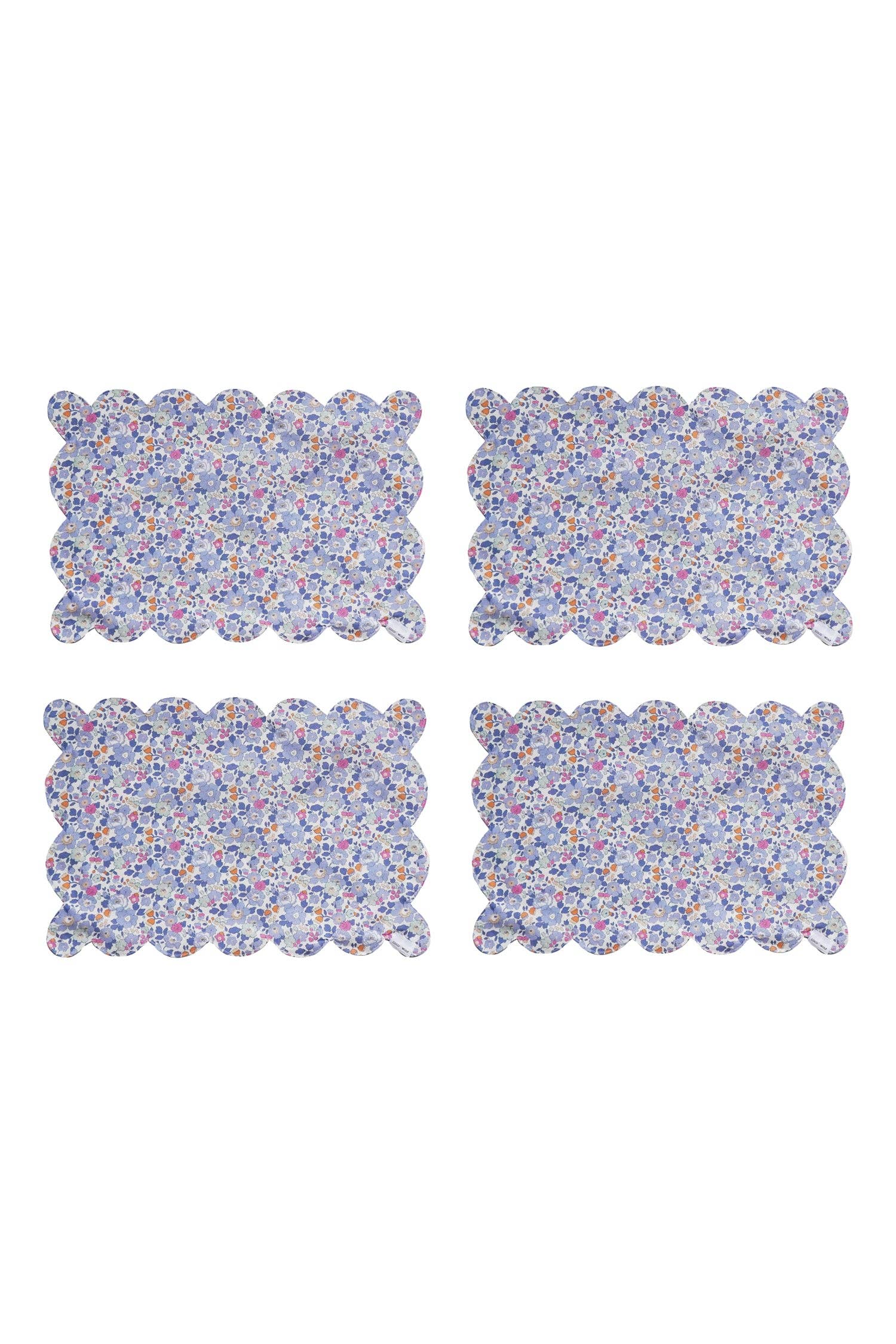 Coco & Wolf – wholesale Placemat – Reversible Scalloped Placemat made with Liberty Fabric BETSY6
