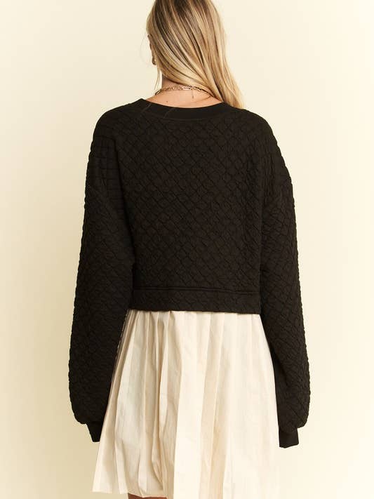 JADE BY JANE – Großhandel Kleid – Damen – LANGÄRMLIGES PLISSEE-ROCKKLEID AUS BAUMWOLLE8