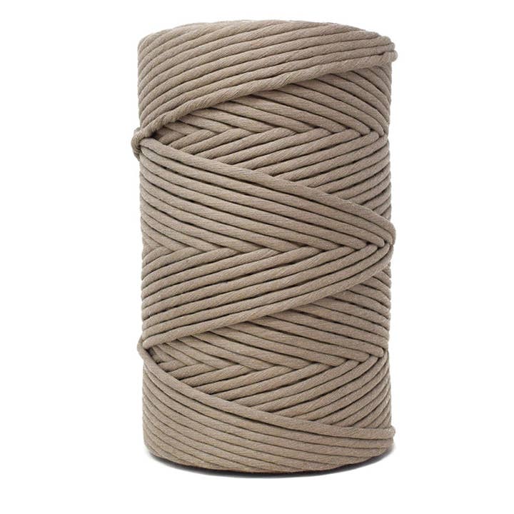SOFT COTTON CORD ZERO WASTE 6 MM - 1 SINGLE STRAND - CHESTNUT COLOR for wholesale by Ganxxet, Inc.