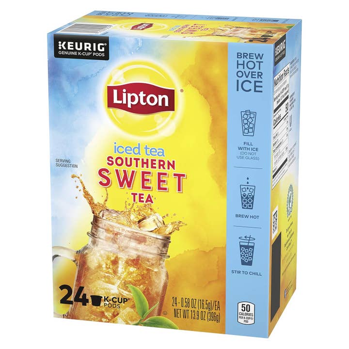 Lipton & TAZO - Wholesale Iced Tea - Lipton Iced Tea K-Cups, Southern Sweet Black Tea, 24 Count