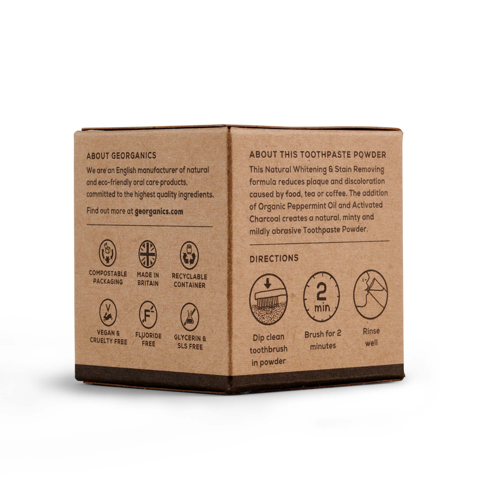 Georganics - Wholesale Toothpaste - Mineral Toothpaste Powder - Charcoal2