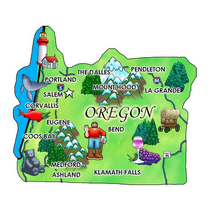 Magnet - Oregon Across America for wholesale by Morris Magnets