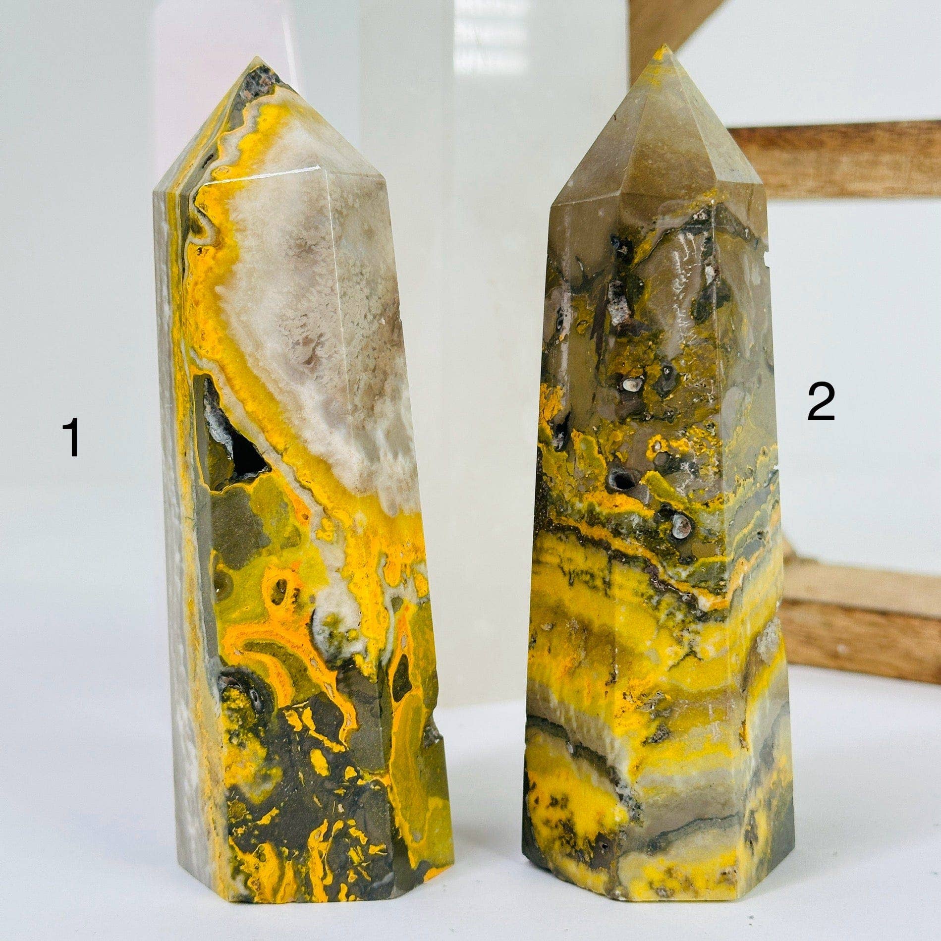Rock Paradise - Wholesale Spiritual Stone/Crystal - Bumble Bee Jasper Crystal Point YOU CHOOSE1