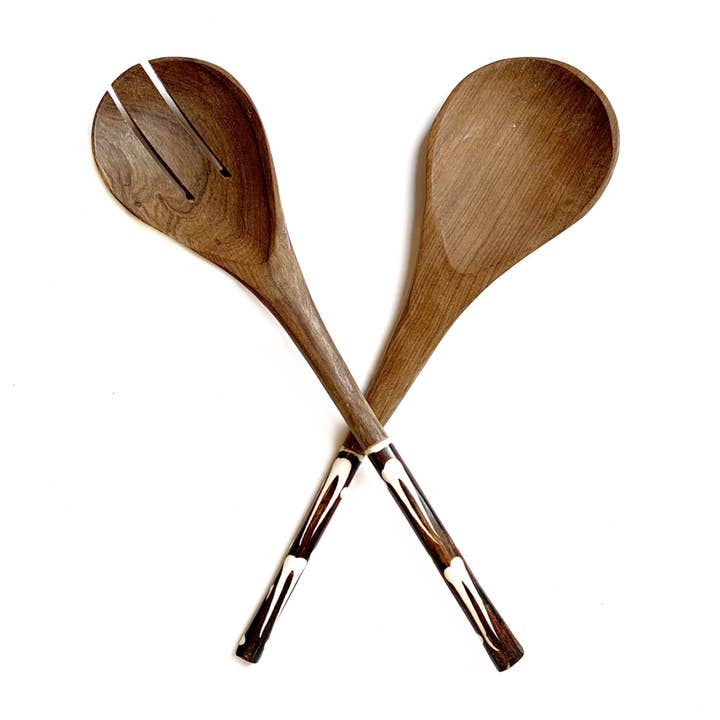 Ornaments 4 Orphans - Wholesale Kitchen Spoon - Bone Handle Olive Wood Spoons