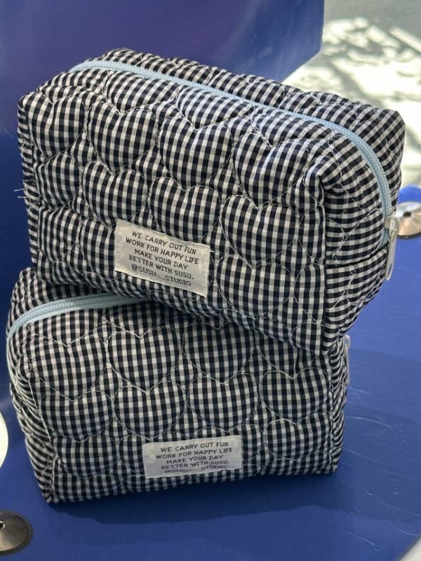 Organizador de Cosméticos de Viagem Xadrez Coração Fofo DP25C573 por atacado de Dipped Shop