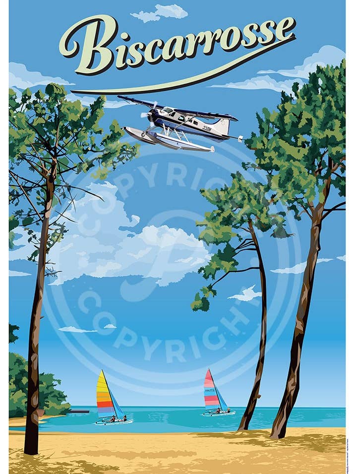 PÓSTER DE LAGO BISCARROSSE - 30X40 CM para venta al por mayor de Printymania