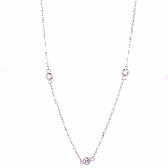 Mali Beads – Großhandel Kette mit Anhänger/Charm – CZ Diamant Station Halskette – Zarter vergoldeter Schichtschmuck2