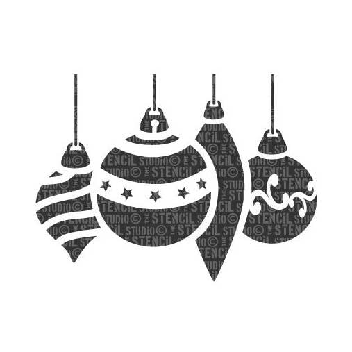 Baubles stencil för wholesale av The Stencil Studio