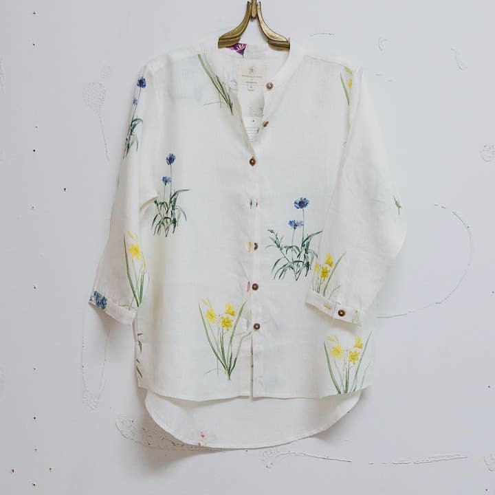 02.25.203 - Floral Linen Shirt for wholesale by Marigold Row