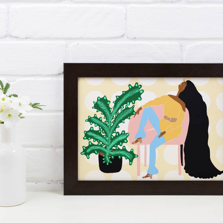 Siéntate, relájate y suelta el pelo - ART PRINT para venta al por mayor de Lovely Earthlings