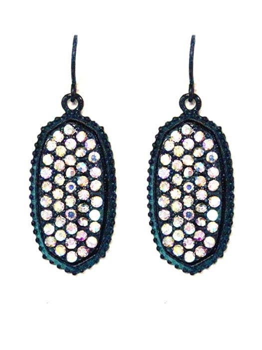 MiMi Wholesale - Wholesale Dangle Earrings - VE1550 Pave Rhinestone Oval Hexagon Drop Earrings8