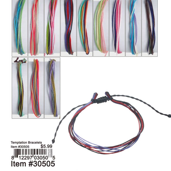 Puka Creations - Wholesale Woven/Braided Bracelet - Temptation Bracelets