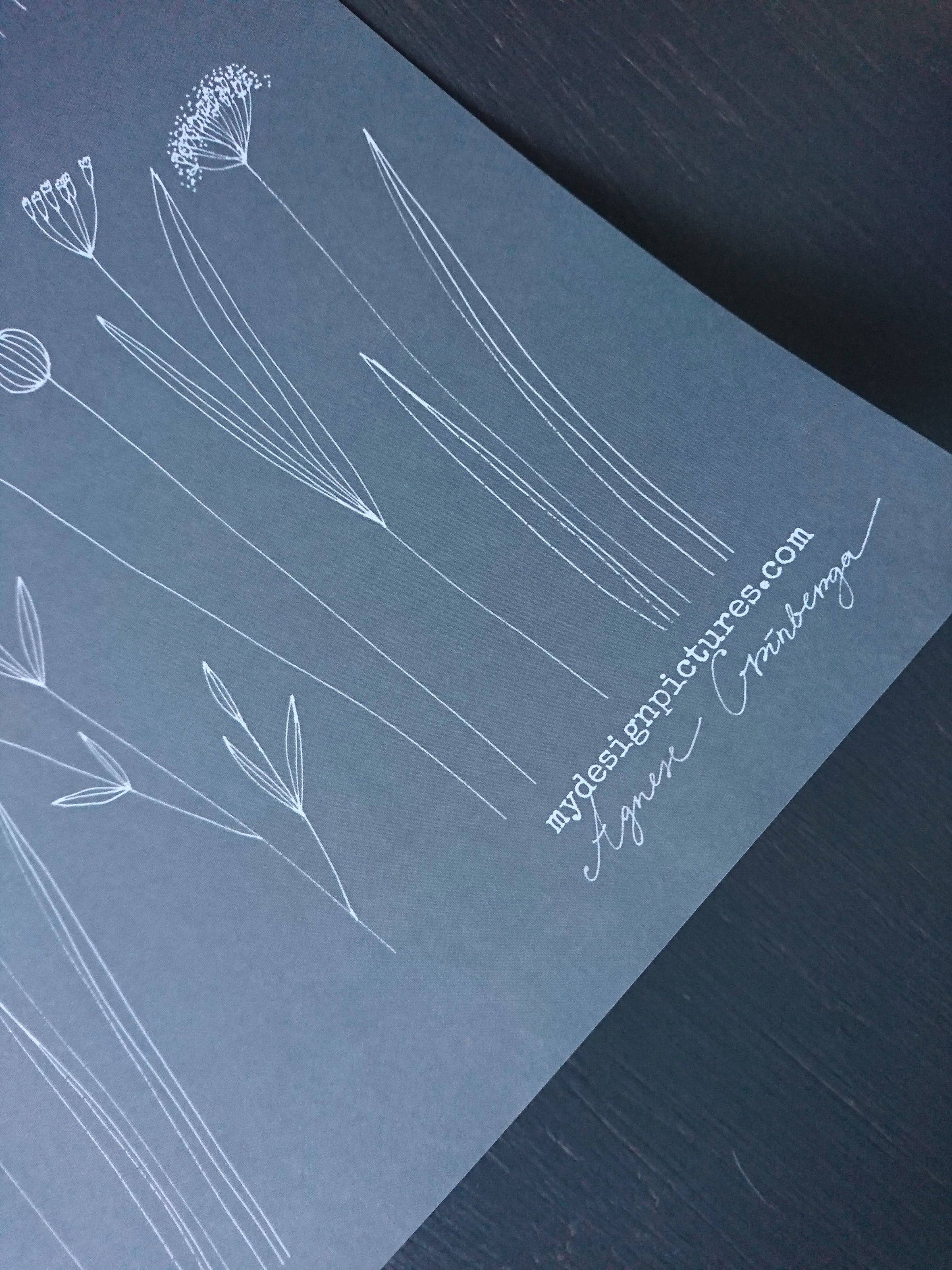 MyDesignPictures - Vente Feuille de papier cadeau - Lot de 3 feuilles de papier cadeau blanc à motif floral3