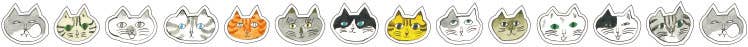 Japacolle — Japan Collections | See Latest News in "About" - Wholesale Sticker - KRSK Toraneko bonbon Face Sticker Roll 18mm Cat 1